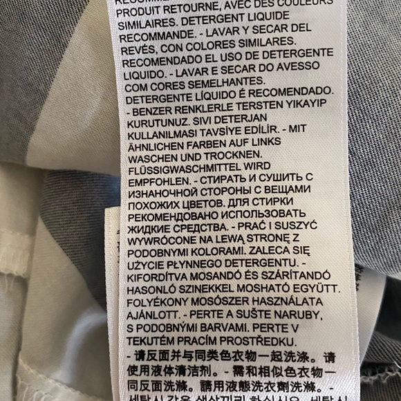 levi womans blouse stripe button Front Blue White - Picture 11 of 11